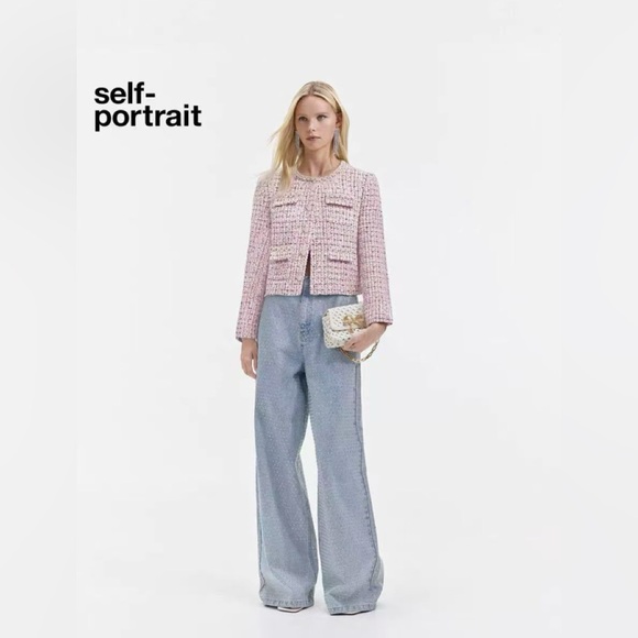 Self-Portrait Jackets & Blazers - Self Portrait PINK BOUCLE  JACKET